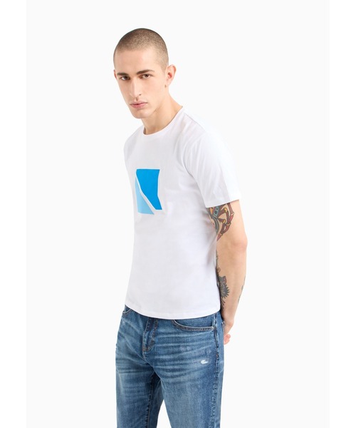 ARMANI EXCHANGE(アルマーニエクスチェンジ)の「【A|X アルマーニ エクスチェンジ】グラフィックデザイン 半袖クルーネックTシャツ/REGULAR(Tシャツ/カットソー・メンズ・ネイビー/ホワイト・LARGE/MEDIUM/SMALL/X-LARGE/X-SMALL/XX-LARGE)」の11枚目の写真