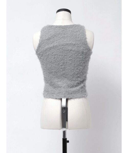 VEQUM（VEQUM）の「【VEQUM】FLUFFY TANK TOP（タンクトップ・レディース・グレー/ブラック/アイボリー・FREE）」の7枚目の写真