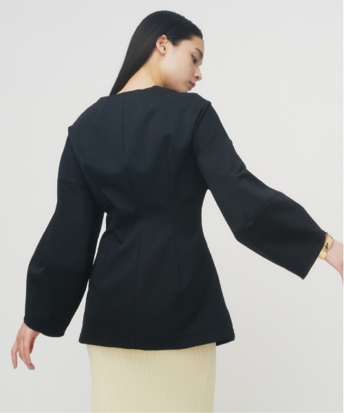 SCUBA JERSEY COLLARLESS JACKET / スキューバジャージカラーレス