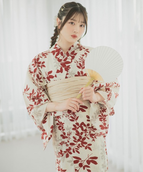 CELEN（セレン）の「【1人で着られる浴衣4点セット】浴衣・兵児帯・腰紐2本《夏ときめき浴衣》（浴衣・レディース・その他3/その他12/その他4/その他7/その他9/その他6/その他8/その他10/その他1/その他2/その他5/その他11/ホワイト系/イエロー系/グレー系1/グレー系2/アイボリー系/グレー系3/ブラウン系1/ブラウン系2/ネイビー系・FREE）」の7枚目の写真