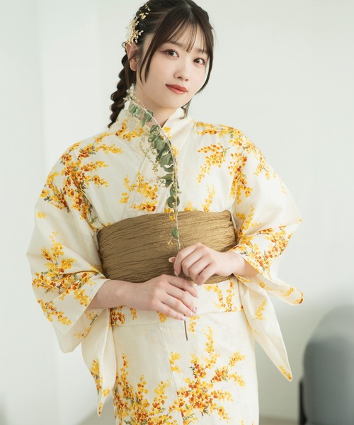 CELEN（セレン）の「【1人で着られる浴衣4点セット】浴衣・兵児帯・腰紐2本《夏ときめき浴衣》（浴衣・レディース・その他3/その他12/その他4/その他7/その他9/その他6/その他8/その他10/その他1/その他2/その他5/その他11/ホワイト系/イエロー系/グレー系1/グレー系2/アイボリー系/グレー系3/ブラウン系1/ブラウン系2/ネイビー系・FREE）」の9枚目の写真