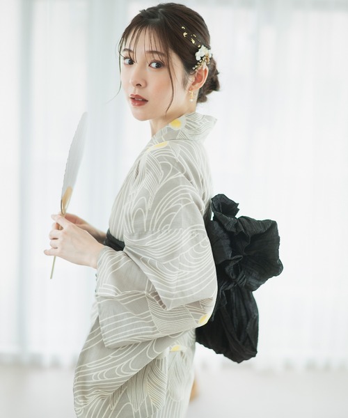 CELEN（セレン）の「【1人で着られる浴衣4点セット】浴衣・兵児帯・腰紐2本《夏ときめき浴衣》（浴衣・レディース・その他3/その他12/その他4/その他7/その他9/その他6/その他8/その他10/その他1/その他2/その他5/その他11/ホワイト系/イエロー系/グレー系1/グレー系2/アイボリー系/グレー系3/ブラウン系1/ブラウン系2/ネイビー系・FREE）」の22枚目の写真