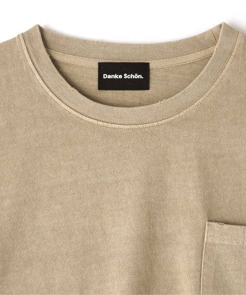 DANKE SCHON(ダンケシェーン)の「【WEB&DEPOT限定】DankeSchon/活性染SPIRAL S/S Tee(Tシャツ/カットソー・メンズ・ブラック/ベージュ・L/M)」の6枚目の写真
