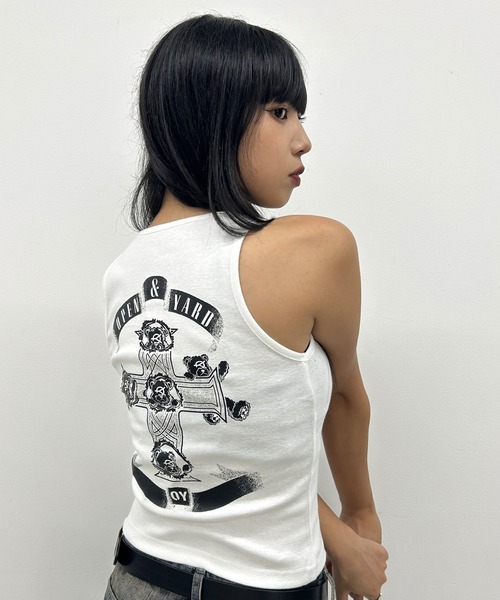 ANDCHILL GDY SLEEVELESS WHITE タンクトップ セール】『OY/オーワイ』B.C ODOLLY SLEEVELESS /オードリー