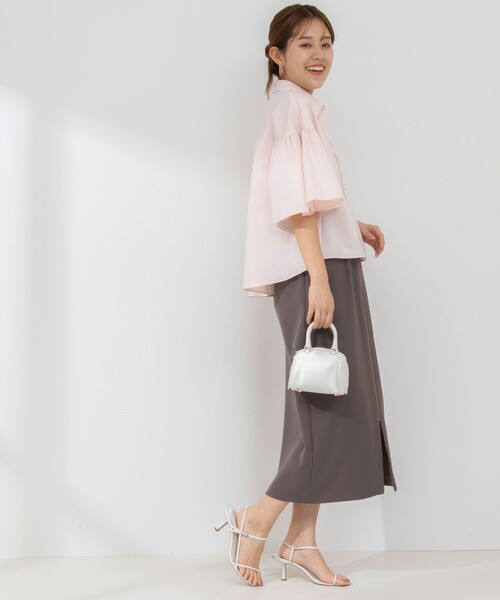 NOLLEY’S Sophi（ノーリーズソフィ）の「袖フレアショートシャツブラウス（シャツ/ブラウス・レディース・ブルー系その他3/ベビーピンク/ホワイト/ブルー系その他7・38）」の5枚目の写真