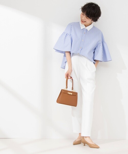 NOLLEY’S Sophi（ノーリーズソフィ）の「袖フレアショートシャツブラウス（シャツ/ブラウス・レディース・ブルー系その他3/ベビーピンク/ホワイト/ブルー系その他7・38）」の13枚目の写真