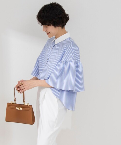 NOLLEY’S Sophi（ノーリーズソフィ）の「袖フレアショートシャツブラウス（シャツ/ブラウス・レディース・ブルー系その他3/ベビーピンク/ホワイト/ブルー系その他7・38）」の19枚目の写真