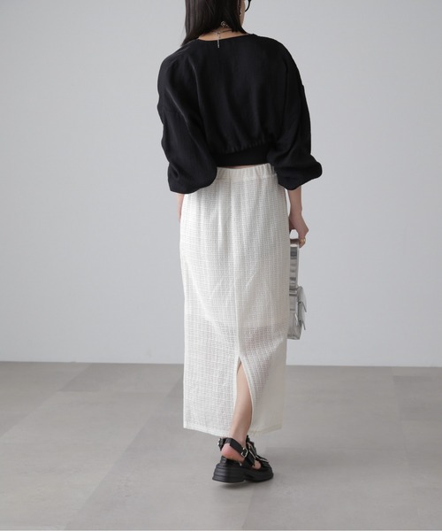 FREE'S MART（フリーズマート）の「◆【3サイズ展開XS-M】レイヤードメッシュナロースカート【低身長サイズ有】（スカート・レディース・ホワイト/ブラック・X-SMALL/SMALL/MEDIUM）」の15枚目の写真