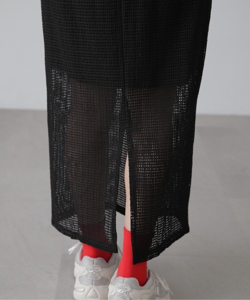 FREE'S MART（フリーズマート）の「◆【3サイズ展開XS-M】レイヤードメッシュナロースカート【低身長サイズ有】（スカート・レディース・ホワイト/ブラック・X-SMALL/SMALL/MEDIUM）」の20枚目の写真