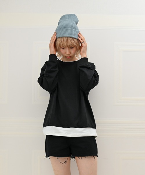 Alite cloth（アリーテクロス）の「カラービーニー　ニット帽（ニットキャップ/ビーニー・レディース・オレンジ/ブラウン/ベージュ/ブラック/アイボリー/マスタード/ブルーグレー・FREE）」の16枚目の写真