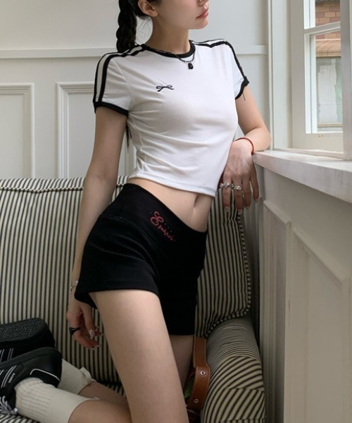 Vipoa(ヴィポア)の「line accent ribbon tee(Tシャツ/カットソー・レディース・ホワイト・FREE)」の4枚目の写真