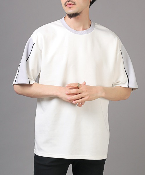 袖切り替え半袖Tシャツ（Tシャツ/カットソー）｜LUXSTYLE（ラグ