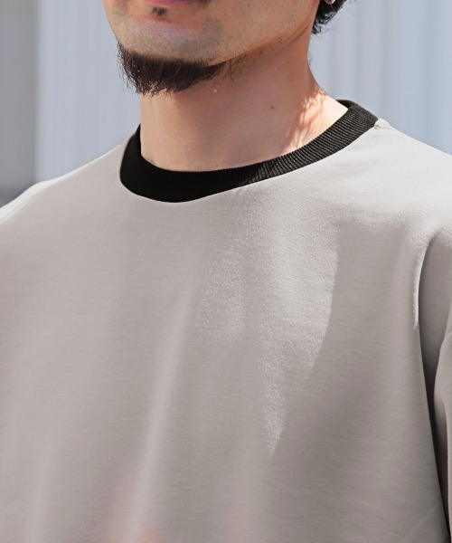 LUXSTYLE(ラグスタイル)の「袖切り替え半袖Tシャツ(Tシャツ/カットソー・メンズ・ブラック/グレイッシュベージュ/ホワイト・M/L)」の20枚目の写真