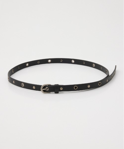 SLY（スライ）の「EYELET THIN BELT アイレット シン ベルト（ベルト・レディース・ブラック/ホワイト・FREE）」の2枚目の写真