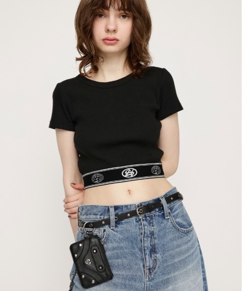 SLY（スライ）の「EYELET THIN BELT アイレット シン ベルト（ベルト・レディース・ブラック/ホワイト・FREE）」の14枚目の写真