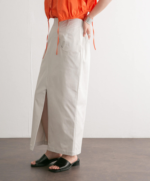 KBF(ケイビーエフ)の「フロントZIPペンシルスカート(スカート・レディース・ライトベージュ/オレンジ系その他・ONE)」の2枚目の写真