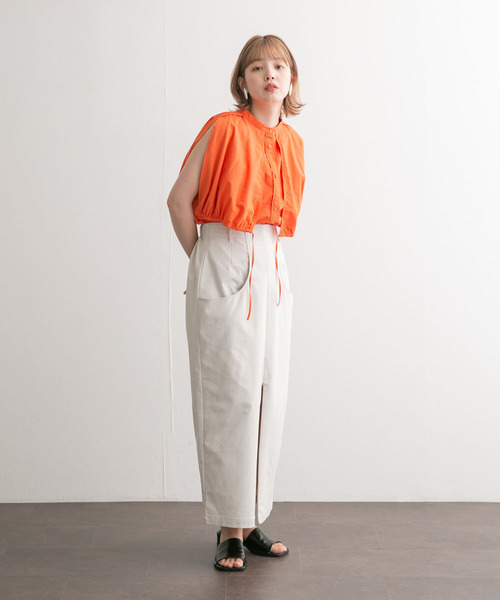 KBF(ケイビーエフ)の「フロントZIPペンシルスカート(スカート・レディース・ライトベージュ/オレンジ系その他・ONE)」の14枚目の写真