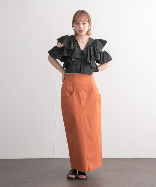 KBF(ケイビーエフ)の「フロントZIPペンシルスカート(スカート・レディース・ライトベージュ/オレンジ系その他・ONE)」の21枚目の写真