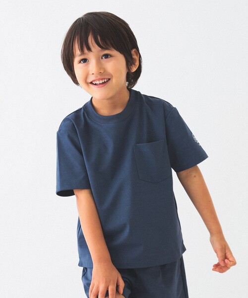 B:MING by BEAMS（ビーミングバイビームス）の「ランド アンド ウォーター クルーネック Tシャツ（100～140cm）（Tシャツ/カットソー・キッズ・グレー/ブルー・100/110/120/130/140）」の5枚目の写真