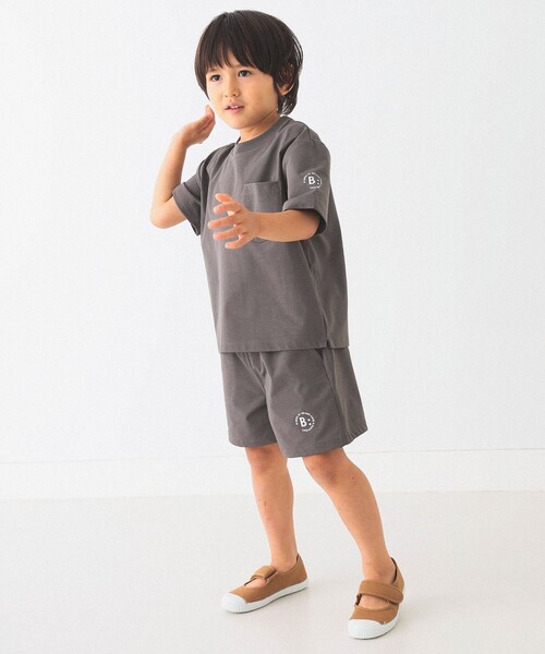 B:MING by BEAMS（ビーミングバイビームス）の「ランド アンド ウォーター クルーネック Tシャツ（100～140cm）（Tシャツ/カットソー・キッズ・グレー/ブルー・100/110/120/130/140）」の6枚目の写真