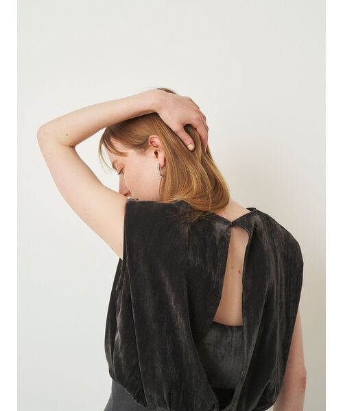 ELENDEEK（エレンディーク）の「フロッキーチュールトップ（Tシャツ/カットソー・レディース・グレー/ブラック・FREE）」の8枚目の写真