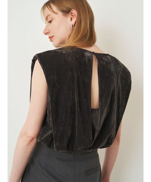 ELENDEEK（エレンディーク）の「フロッキーチュールトップ（Tシャツ/カットソー・レディース・グレー/ブラック・FREE）」の11枚目の写真