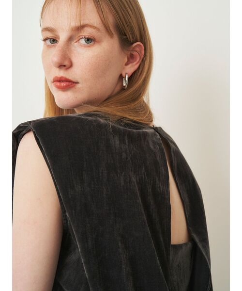 ELENDEEK（エレンディーク）の「フロッキーチュールトップ（Tシャツ/カットソー・レディース・グレー/ブラック・FREE）」の12枚目の写真