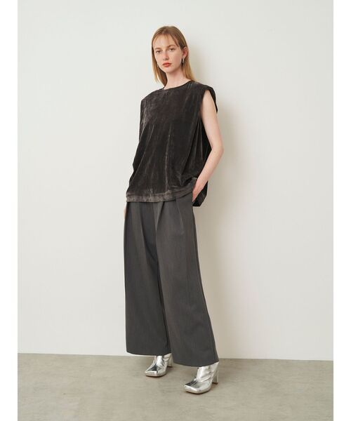 ELENDEEK（エレンディーク）の「フロッキーチュールトップ（Tシャツ/カットソー・レディース・グレー/ブラック・FREE）」の17枚目の写真