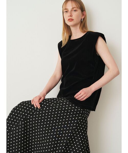 ELENDEEK（エレンディーク）の「フロッキーチュールトップ（Tシャツ/カットソー・レディース・グレー/ブラック・FREE）」の18枚目の写真