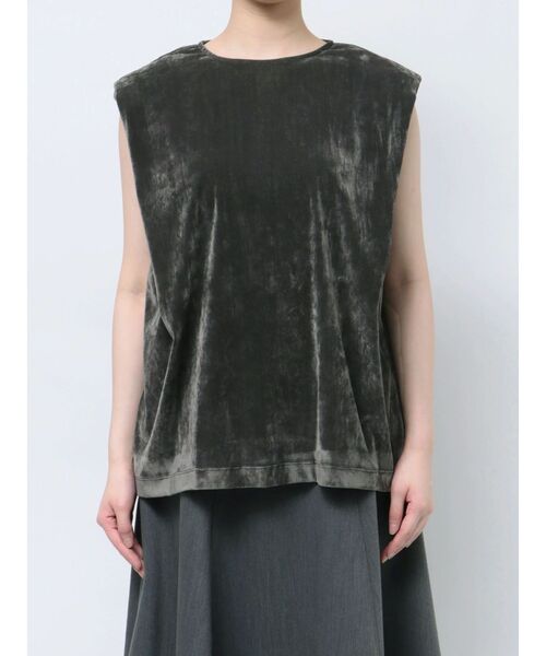 ELENDEEK（エレンディーク）の「フロッキーチュールトップ（Tシャツ/カットソー・レディース・グレー/ブラック・FREE）」の22枚目の写真