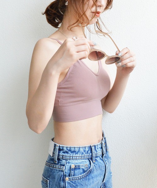 styiro（スタイロ）の「【9色展開】カップインシームレスブラトップキャミ ノンワイヤー（キャミソール・レディース・ピンク系その他/ピンク/グリーン/ホワイト/ブラック/ブルー/グレー/イエロー/ベージュ・FREE）」の9枚目の写真