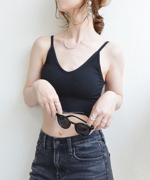 styiro（スタイロ）の「【9色展開】カップインシームレスブラトップキャミ ノンワイヤー（キャミソール・レディース・ピンク系その他/ピンク/グリーン/ホワイト/ブラック/ブルー/グレー/イエロー/ベージュ・FREE）」の3枚目の写真