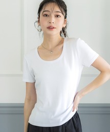 \新色登場!/とろみリブUネックTシャツ