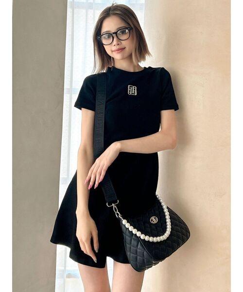 GYDA（ジェイダ）の「2WAYキルティングパールBAG（ハンドバッグ・レディース・ブラック/オフホワイト・FREE）」の9枚目の写真