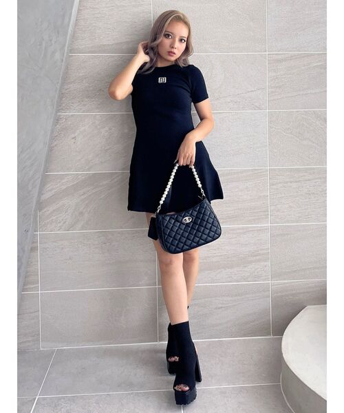 GYDA（ジェイダ）の「2WAYキルティングパールBAG（ハンドバッグ・レディース・ブラック/オフホワイト・FREE）」の14枚目の写真