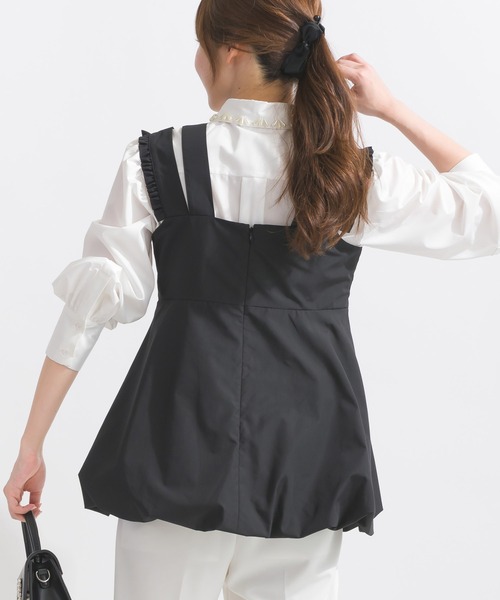 PICCIN（ピッチン）の「ダブルストラップバルーンブラウス（シャツ/ブラウス・レディース・オフホワイト/ブラック・M）」の12枚目の写真