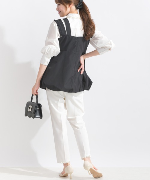 PICCIN（ピッチン）の「ダブルストラップバルーンブラウス（シャツ/ブラウス・レディース・オフホワイト/ブラック・M）」の16枚目の写真