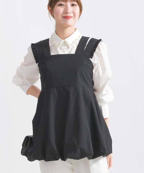 PICCIN（ピッチン）の「ダブルストラップバルーンブラウス（シャツ/ブラウス・レディース・オフホワイト/ブラック・M）」の10枚目の写真