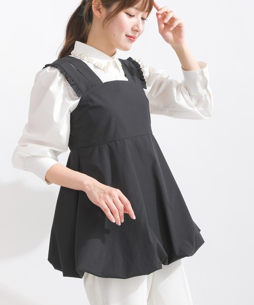 PICCIN（ピッチン）の「ダブルストラップバルーンブラウス（シャツ/ブラウス・レディース・オフホワイト/ブラック・M）」の13枚目の写真