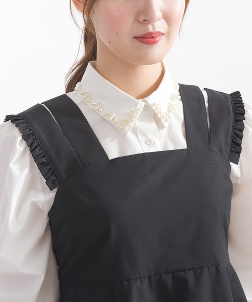 PICCIN（ピッチン）の「ダブルストラップバルーンブラウス（シャツ/ブラウス・レディース・オフホワイト/ブラック・M）」の17枚目の写真