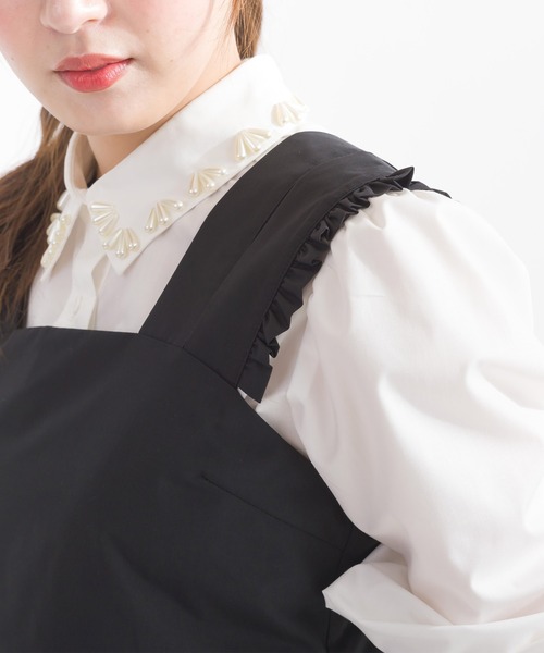 PICCIN（ピッチン）の「ダブルストラップバルーンブラウス（シャツ/ブラウス・レディース・オフホワイト/ブラック・M）」の19枚目の写真