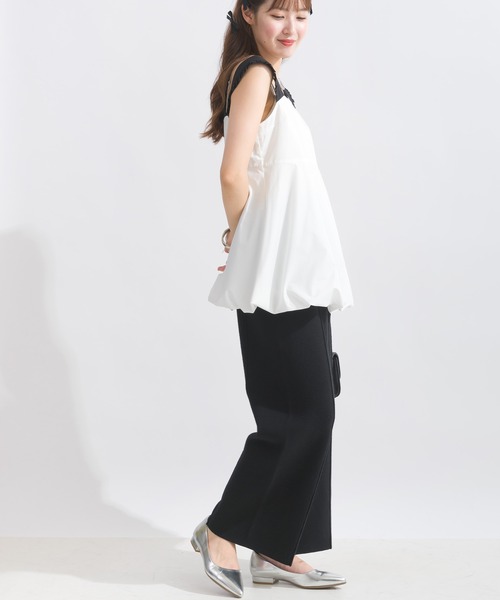 PICCIN（ピッチン）の「ダブルストラップバルーンブラウス（シャツ/ブラウス・レディース・オフホワイト/ブラック・M）」の8枚目の写真