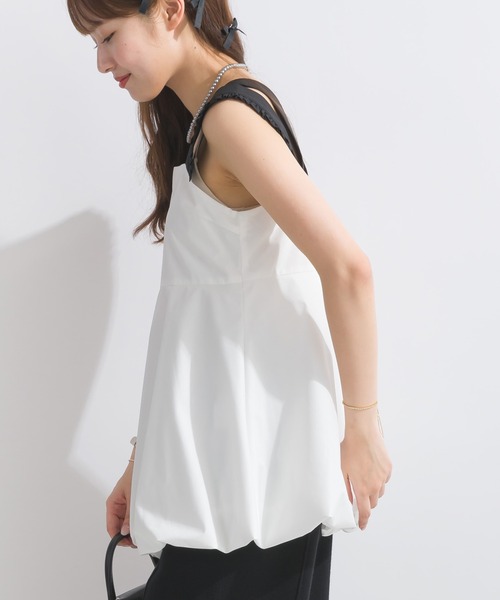 PICCIN（ピッチン）の「ダブルストラップバルーンブラウス（シャツ/ブラウス・レディース・オフホワイト/ブラック・M）」の4枚目の写真