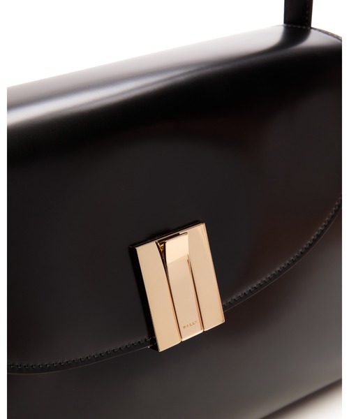 バリー☆OLLAM STACHEL S ブラックレザーショルダーバッグ セール】OLLAM SATCHEL S（ショルダーバッグ）｜BALLY（バリー