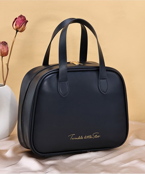 LA VORAGINE（ラ ヴォラジネ）の「大容量マルチトラベルメイクポーチ ハンドル付き（ポーチ・レディース・ブラック/ブラウン/アイボリー/ピンク・FREE）」の2枚目の写真