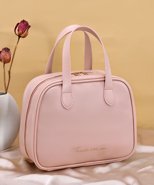 LA VORAGINE（ラ ヴォラジネ）の「大容量マルチトラベルメイクポーチ ハンドル付き（ポーチ・レディース・ブラック/ブラウン/アイボリー/ピンク・FREE）」の9枚目の写真