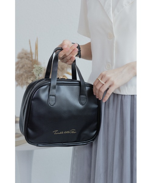 LA VORAGINE（ラ ヴォラジネ）の「大容量マルチトラベルメイクポーチ ハンドル付き（ポーチ・レディース・ブラック/ブラウン/アイボリー/ピンク・FREE）」の5枚目の写真