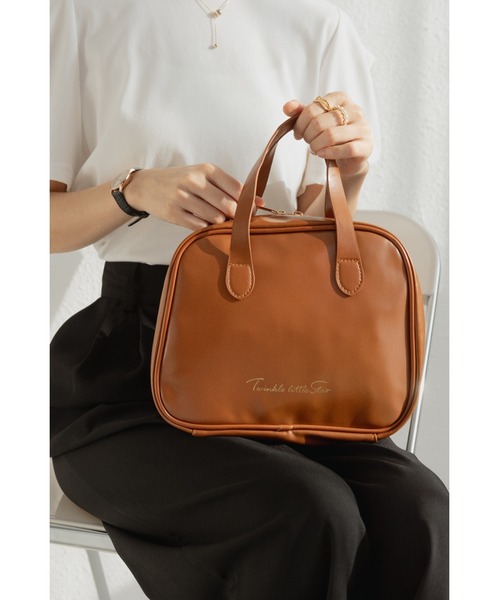 LA VORAGINE（ラ ヴォラジネ）の「大容量マルチトラベルメイクポーチ ハンドル付き（ポーチ・レディース・ブラック/ブラウン/アイボリー/ピンク・FREE）」の22枚目の写真