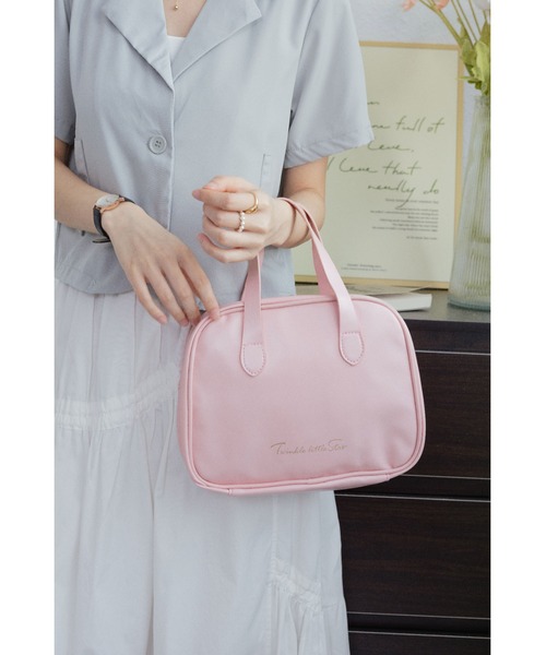 LA VORAGINE（ラ ヴォラジネ）の「大容量マルチトラベルメイクポーチ ハンドル付き（ポーチ・レディース・ブラック/ブラウン/アイボリー/ピンク・FREE）」の21枚目の写真