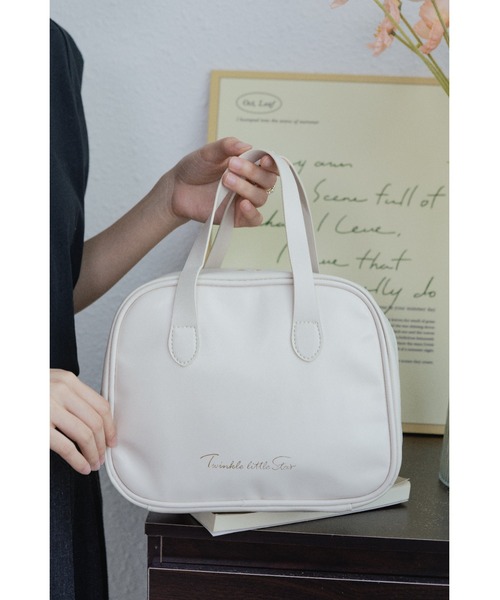 LA VORAGINE（ラ ヴォラジネ）の「大容量マルチトラベルメイクポーチ ハンドル付き（ポーチ・レディース・ブラック/ブラウン/アイボリー/ピンク・FREE）」の17枚目の写真